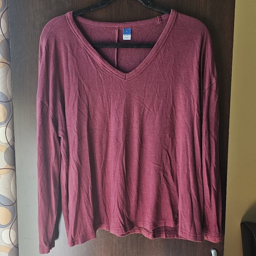 Old Navy Burgandy Long Sleeve